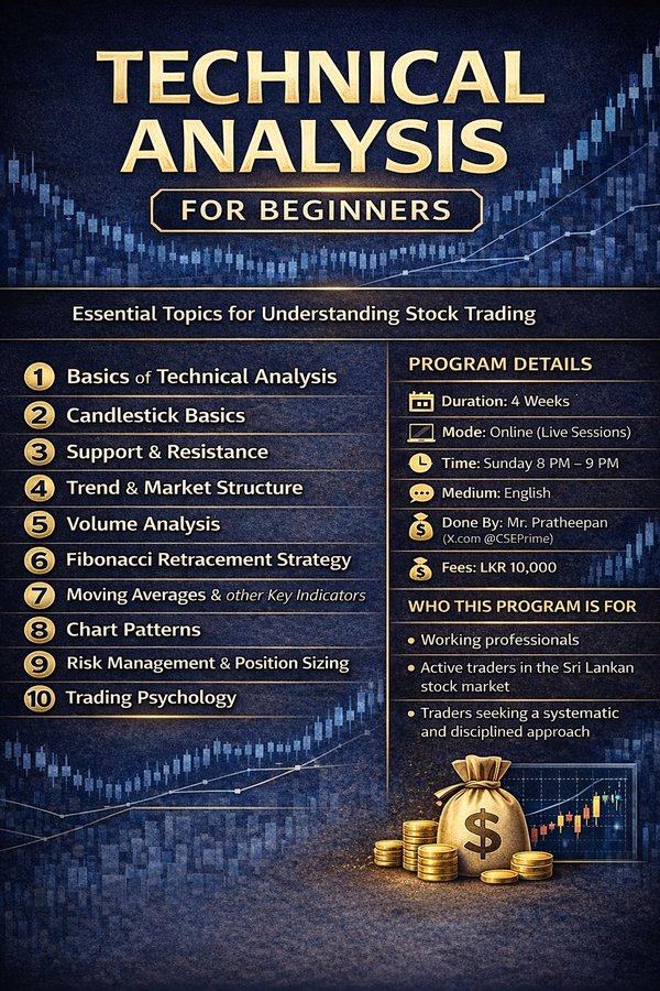 CSEPrime's tweet photo. Registration closes in seven days...
WhatsApp at +94776354971
https://t.co/iRKJVxJcJC
#T20WorldCup #SLvEng #INDvsSA #Investing #Investment #Trading
#colombo #SriLanka #Money #Asia #SLnews #Kandy #Pallekele https://t.co/4DufnG1iaF