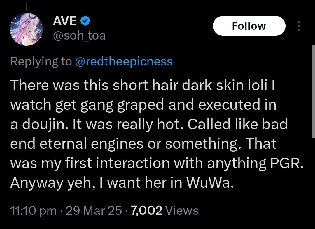 yall got weirdos backing up this game