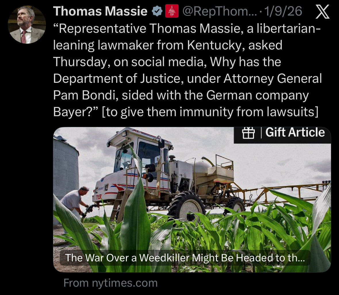 Thomas Massie tweet media