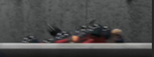 GabbingGreg's tweet photo. (Sorry it's quite blurry) After Incredible collapses for a second time you can barely see 1 more ball splat onto his right hip, sealing away his belt/trunks. Even more balls continue to swarm his position, whilst the superhero sinks into the black gunge... https://t.co/TbKNMiSkvH