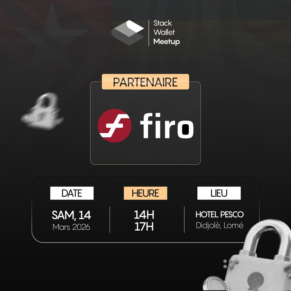 mercianoalia's tweet photo. Always committed to the decentralization movement, @stack_wallet continues to expand and strengthen its presence in the field.

Once again, accompanied by @firoorg, we are heading to Togo to continue our mission: to share, exchange, and raise awareness about the importance of decentralized solutions and privacy protection in Web3.

Each step is a new opportunity to connect the community and grow this vision.

What do you think of Stack Wallet's vision? 🤔