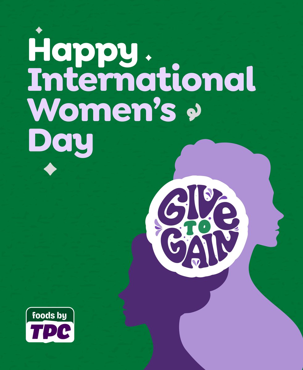 Foodsbytpc's tweet photo. Here’s to women who feed dreams, pursue passions, and make the world better one step at a time. 💜 https://t.co/VtXaTDmY02