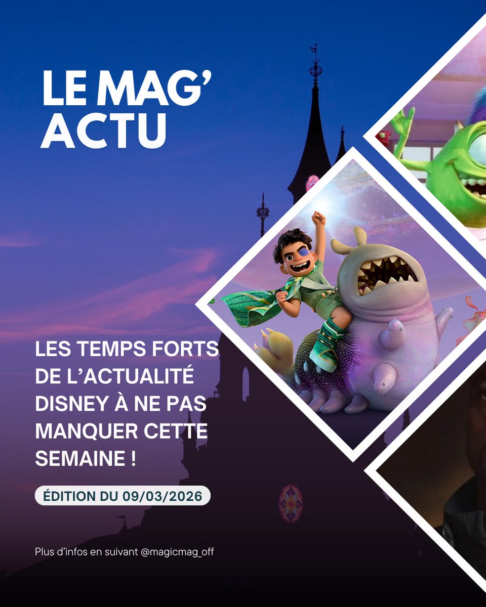 magicmag_off's tweet photo. Bienvenue dans le nouveau Mag’Actu ! ✨ On vous fait vivre la magie Disney de cette semaine.
➡️ Carrousel complet sur notre Instagram !

#DisneylandParis #DisneyMagic #DisneyNews #DisneyFan https://t.co/PWCt8cd4d6