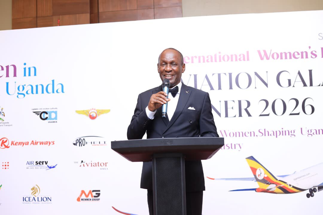 aerospaceuganda's tweet photo. The evening was honoured by Chief Guest Gen Katumba Wamala, Minister of Works and Transport, alongside aviation icon Mike Mukula. Inspiring keynote remarks were delivered by Ms. Olive Birungi Lumonya, Deputy Director General UCAA. Their words sparked powerful conversations. https://t.co/uxGcbSXChr
