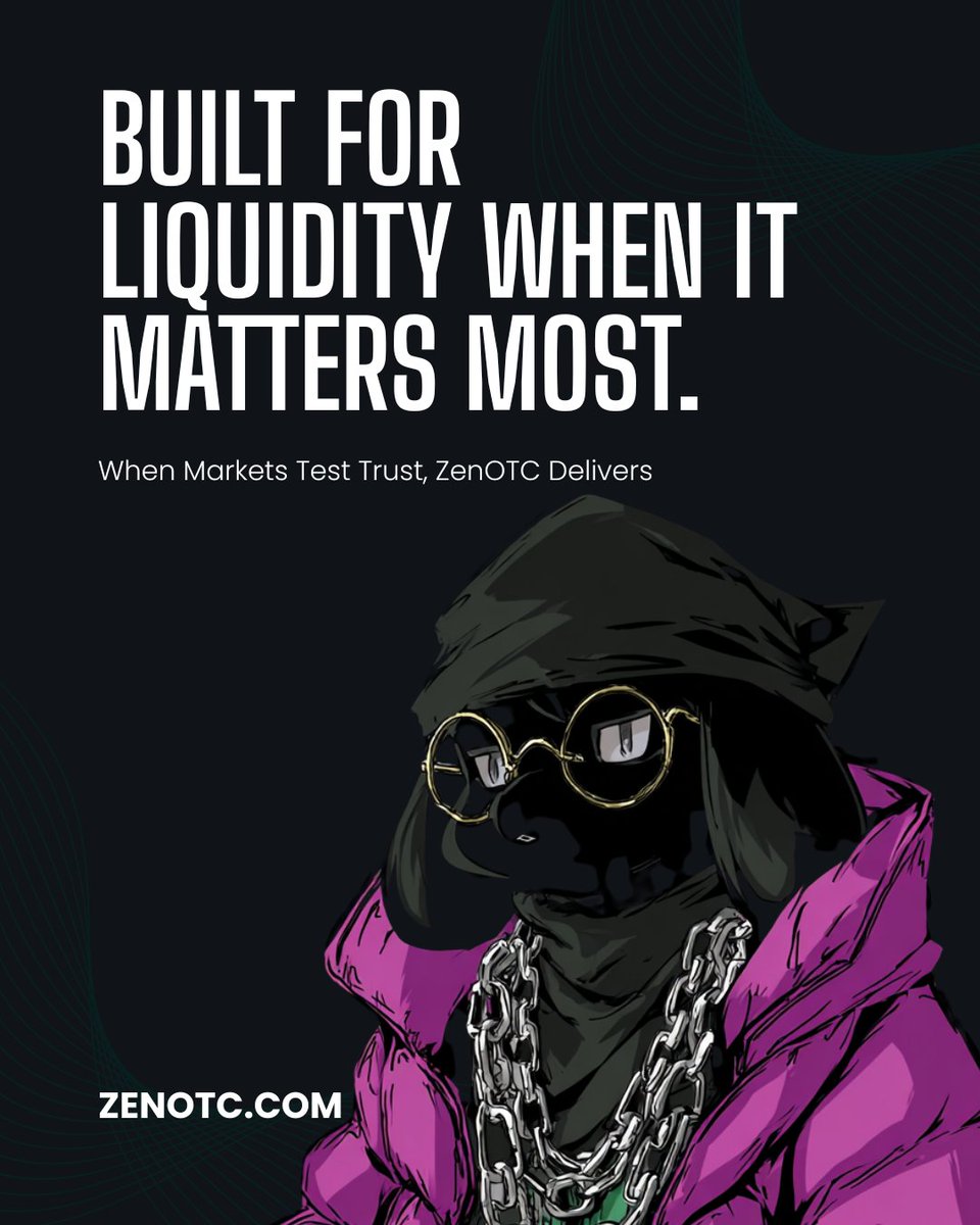 zenxwallets's tweet photo. Liquidity isn’t about depth. It’s about trust when markets are under pressure.
ZenOTC is built for institutions that demand execution without compromise.
Explore more → https://t.co/KGyDSH24QH
#ZenOTC #OTCTrading #InstitutionalLiquidity #CryptoLiquidity
#DigitalAssets https://t.co/HMHknXef7v