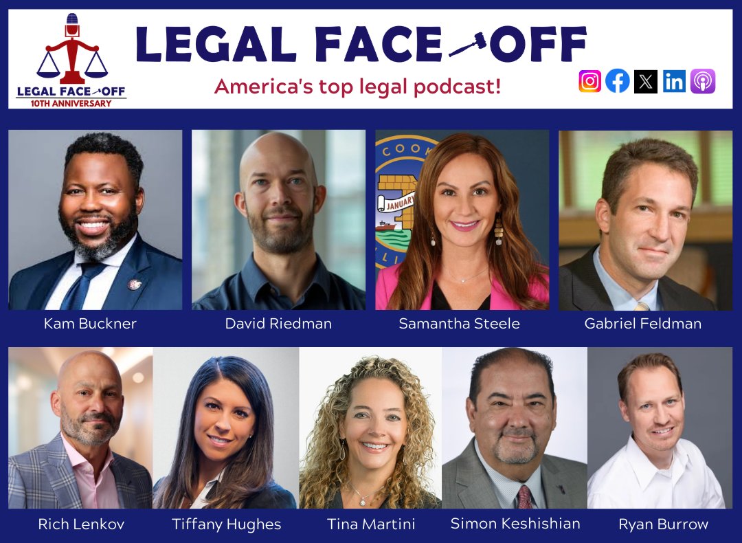WGNLegalFaceOff's tweet image. 🚨NEW EPISODE ALERT: wgnradio.com/wgn-plus/legal… 

Thanks to all our special guests: Kam Buckner, David Reidman, Samantha Steele, Gabriel Feldman, Tiffany Hughes and Simon Keshishian.