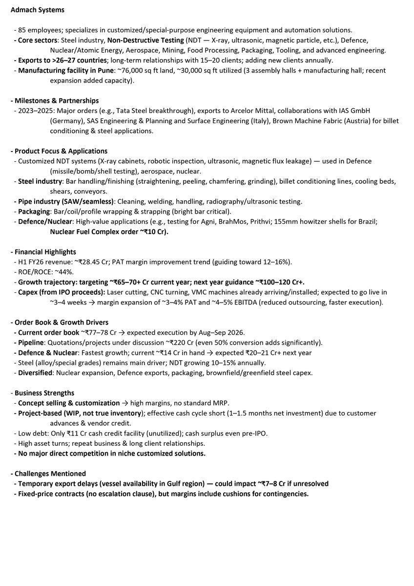 sachprat07's tweet image. Arihant Bharat Connect Conference March '26:

👉Day 2: 

💠KV Toys
💠Justo Realfintech
💠Admach Systems
💠AJC Jewel Manufacturers
💠Gee Limited

#kvtoys #kvtoysindia #admach #admachsystems #justo #ajcjewel #gee #geelimited #bharatconnectconference #arihantcapital