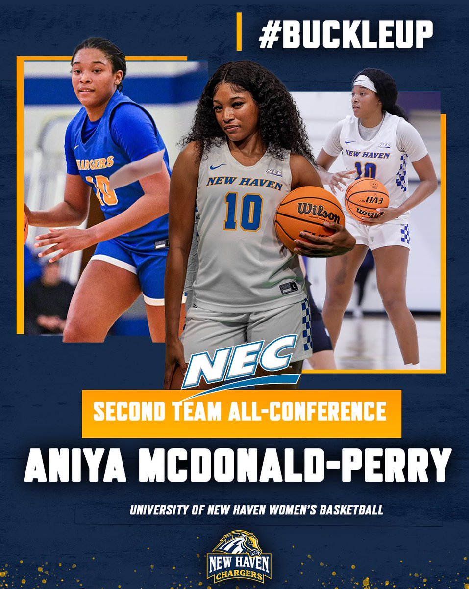 UNewHavenWBB's tweet photo. Second Team All-NEC and NEC All-Defensive Team for AMP😤

What a year for one of the NEC's best all around performers!

#BuckleUp | #BlueAndGold https://t.co/e2URZVwzKs