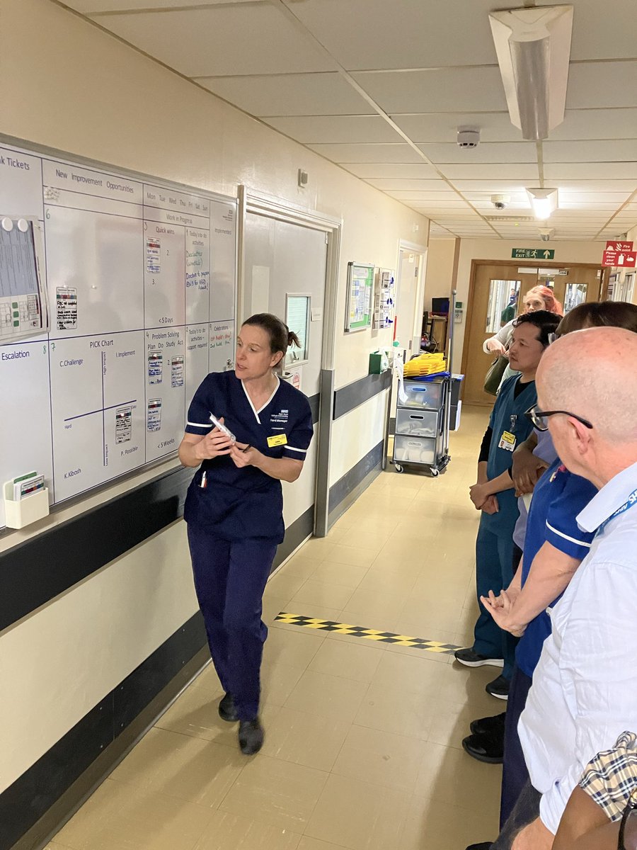 Great start to our re-launch week for internal professional standards. <a href="/EKHUFT/">East Kent Hospitals</a> Interim Chief Exec Des Holden visited Kings D2 to hear about how they are using improvement to drive flow and staff wellbeing.