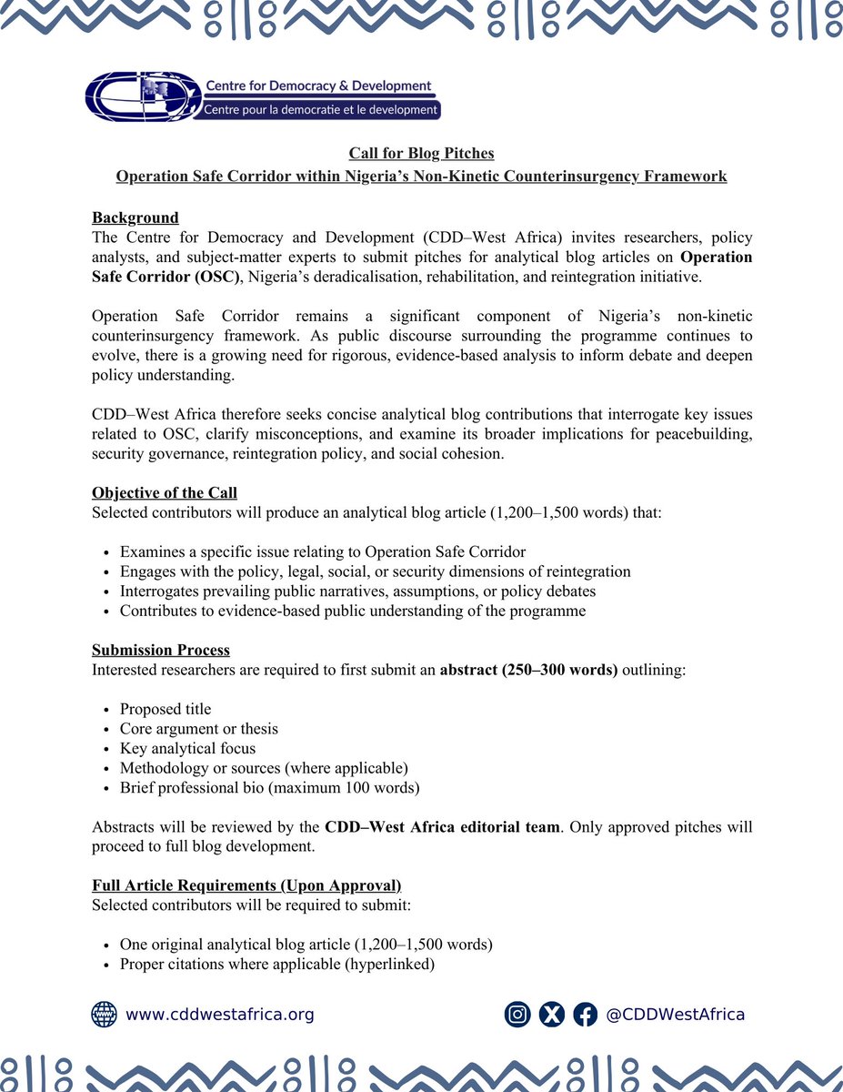 CDD West Africa tweet media