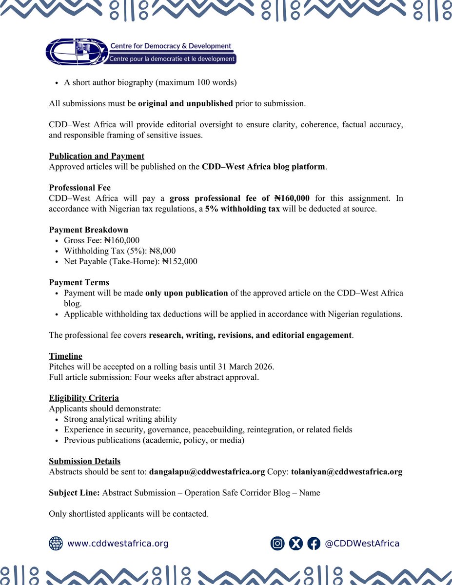 CDD West Africa tweet media