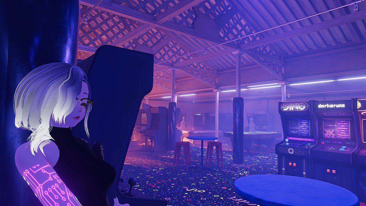 _Hapy_8D's tweet photo. IDK I just vibe with Arcades #VRchat #Arcades https://t.co/0k275XjRc0