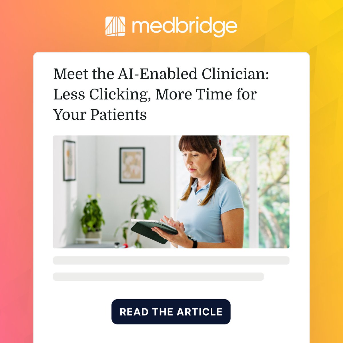 Medbridge tweet media