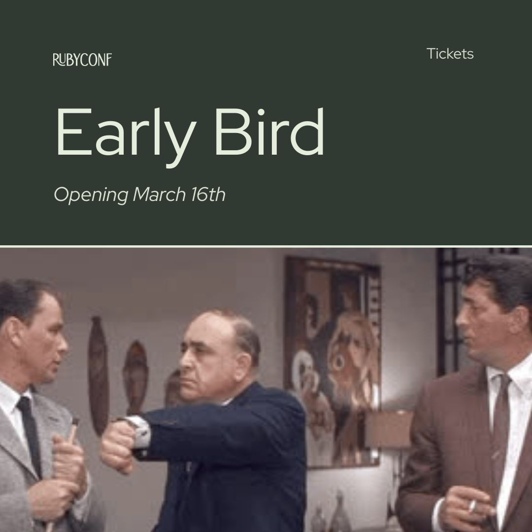 RubyConf tweet media