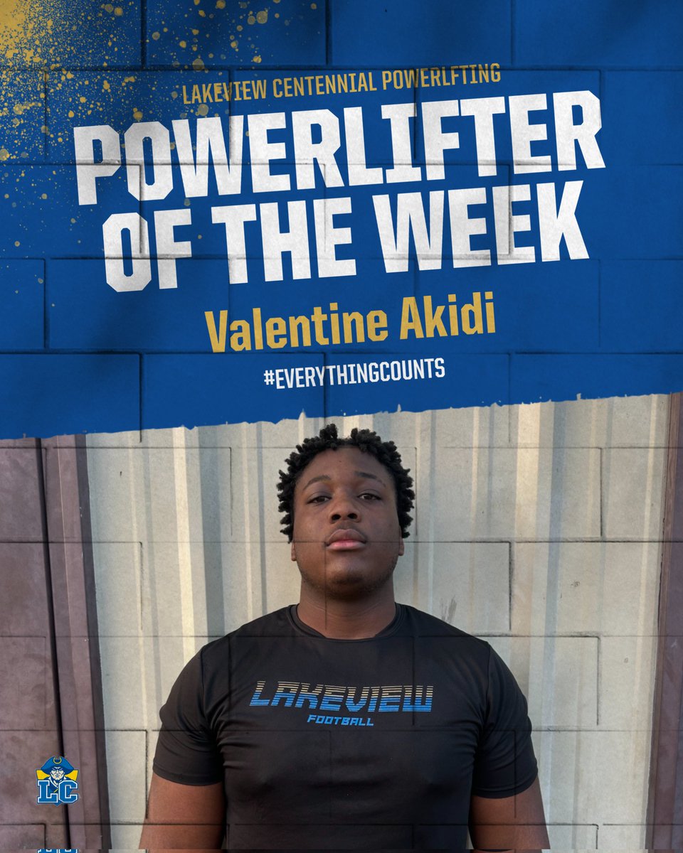 LC_PAT_NATION's tweet photo. Congratulations to our Powerlifter PLAYER of the Week for Week 8.
Valentine Akidi 
@1akidi https://t.co/I06rK7V2tT