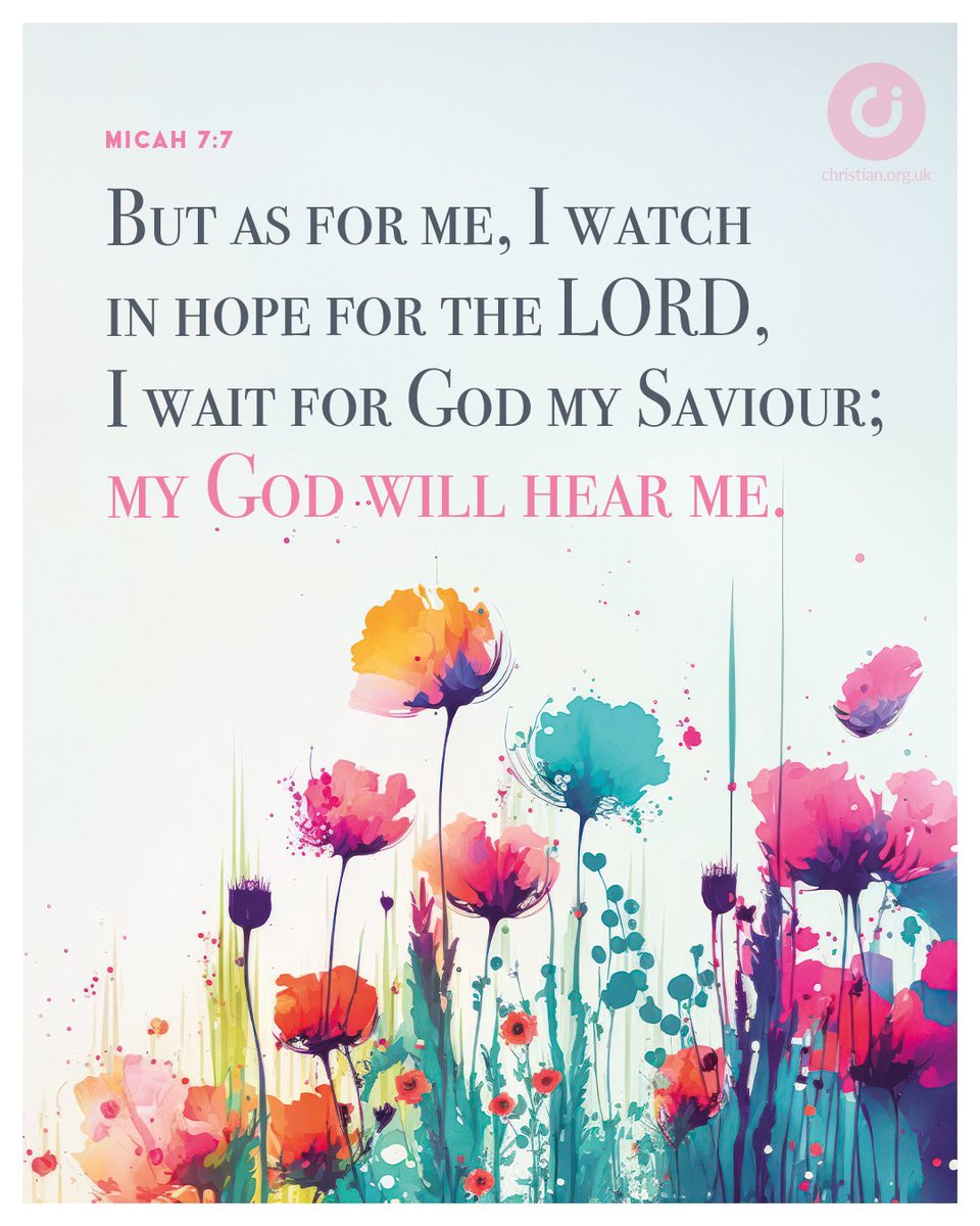 christianorguk's tweet image. Micah 7:7  #votd #Bible #goodnewstues