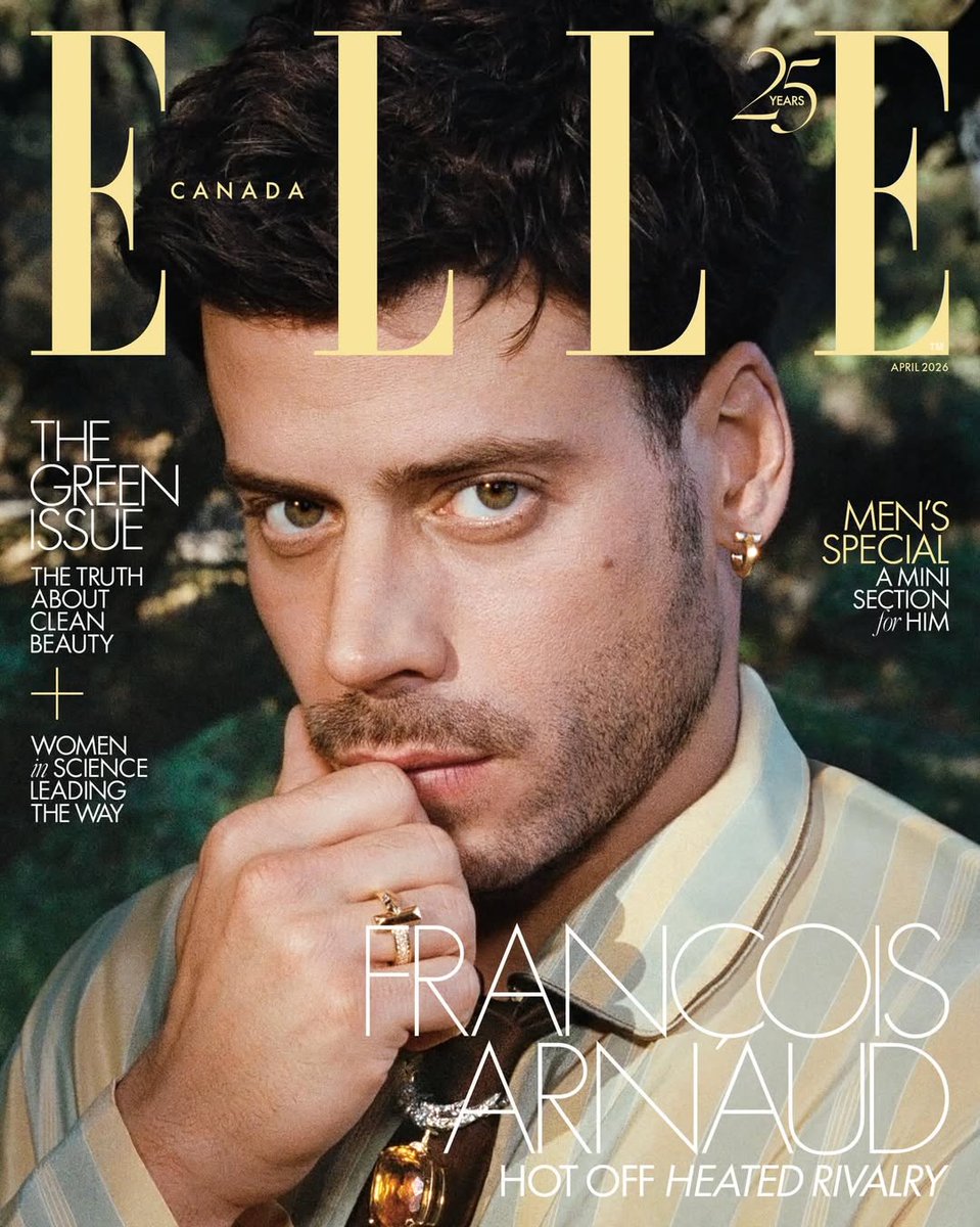 François Arnaud is Elle Canada magazine’s April 2026 cover star 🌟