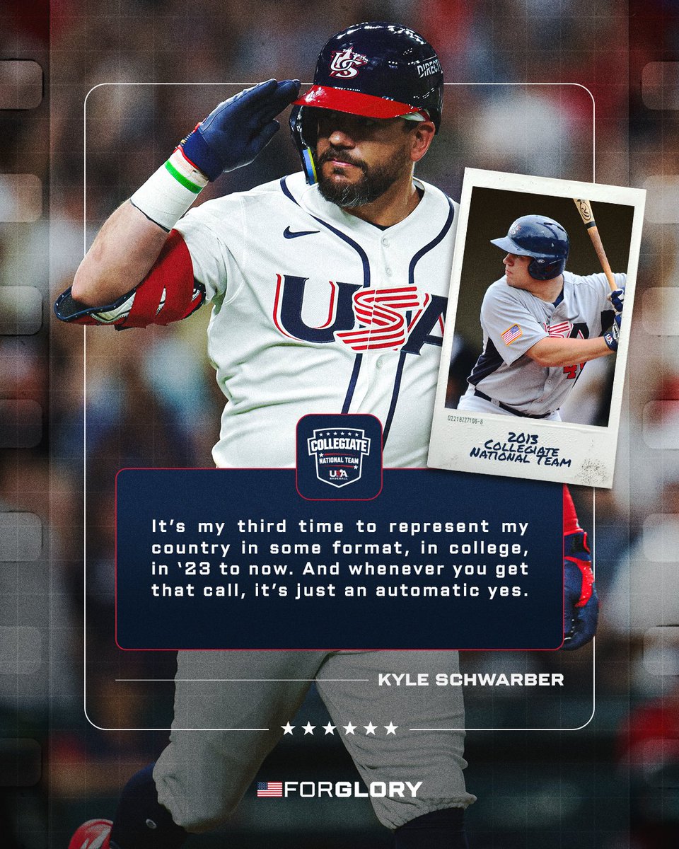 No better opportunity than to represent Team USA, just ask Schwarbs 🫡