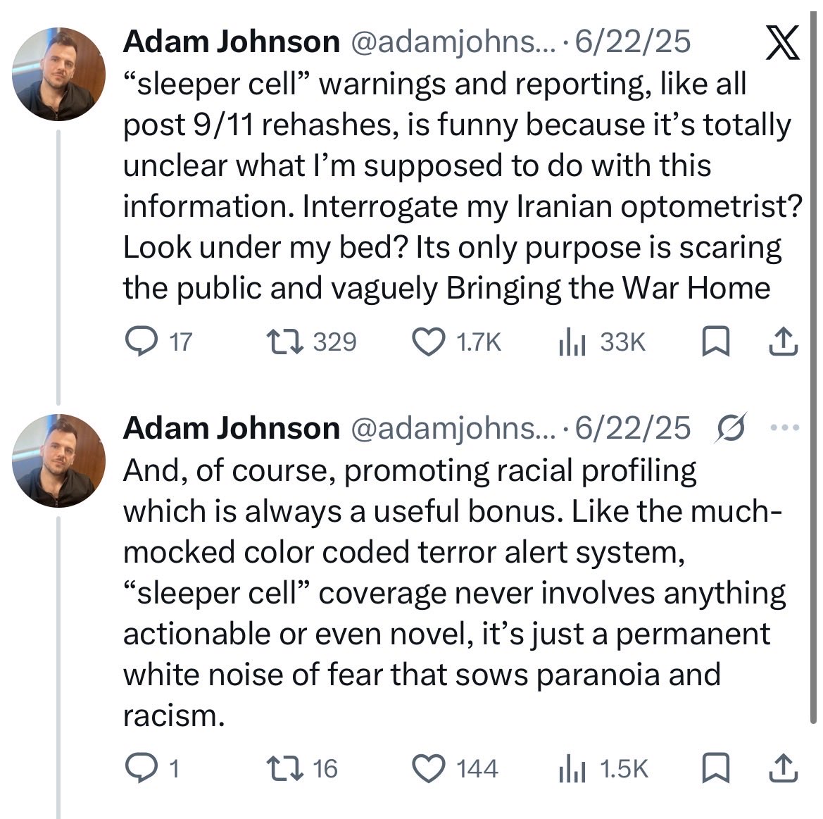 just gonna recycle my “sleeper cell” take from June