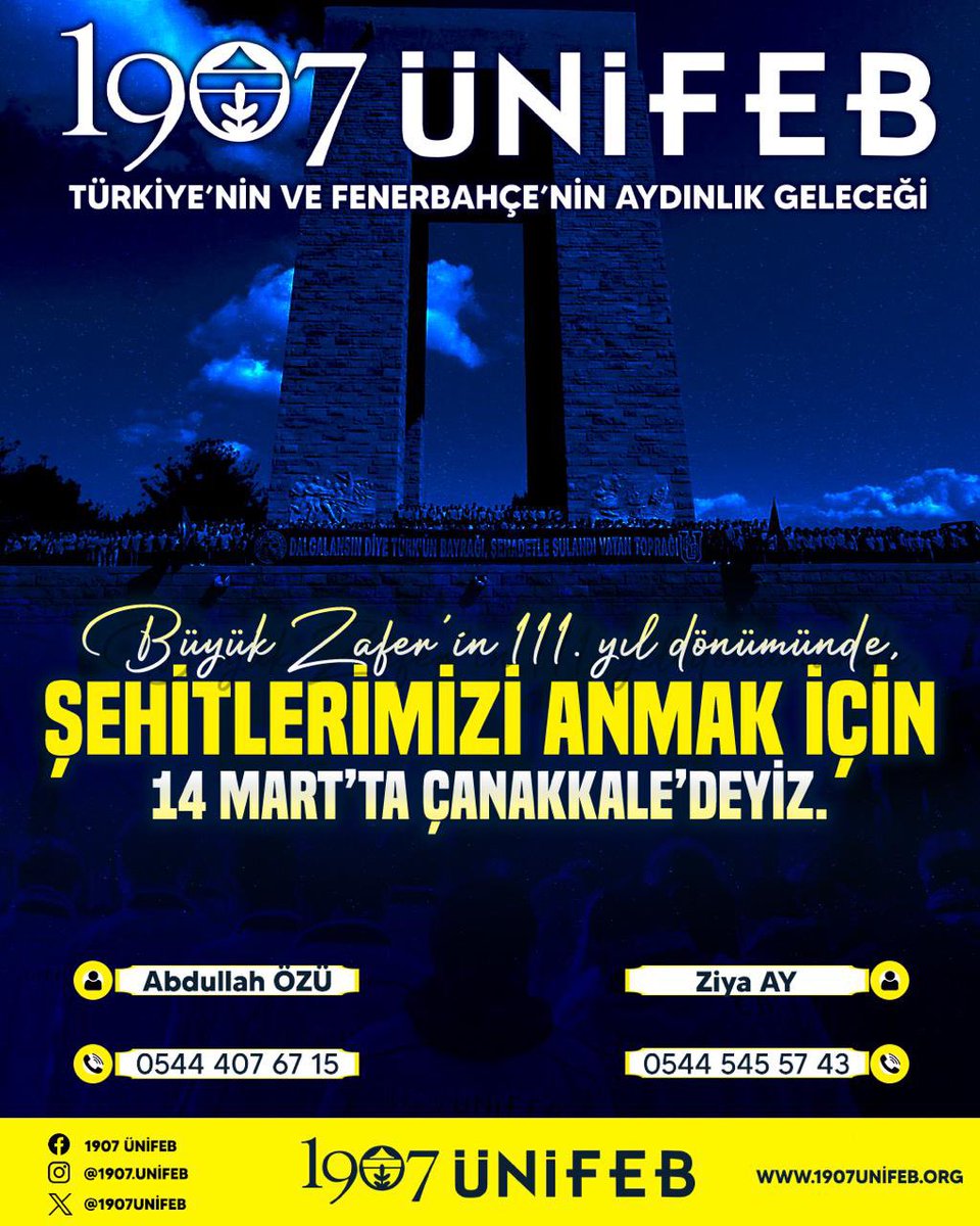 UFBikc's tweet photo. 1907 ÜNİFEB İzmir Kâtip Çelebi Üniversitesi örgütlenmesi olarak her sene olduğu gibi bu sene de şehitlerimizi anmaya, 14 Mart Cumartesi günü Çanakkale'ye gidiyoruz.
#1907ÜNİFEBÇanakkalede https://t.co/dm1350QyWR
