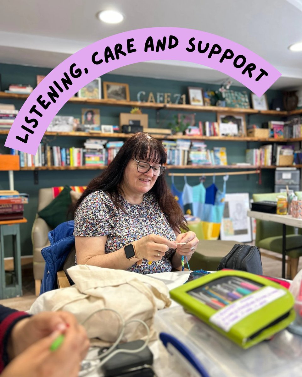 Cafe71chester's tweet photo. In crisis? Need to talk?
Down at Cafe 71, we offer support 365 days a year from 10am - 10pm.
We are here for you!
#spiderproject #chester #uk #mentalhealth https://t.co/CbvNJIs691