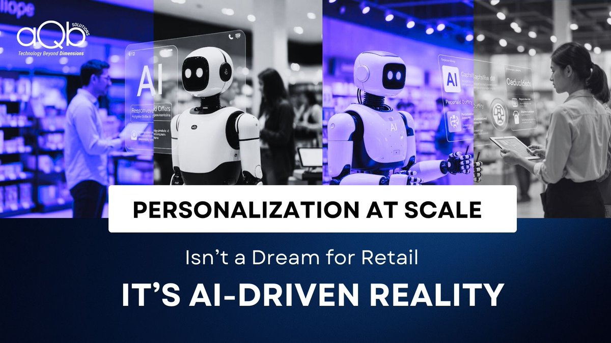 aQbSolutions's tweet photo. AI agents power scalable 1:1 retail personalization with real-time insights and smarter engagement.

Read the Full Blog: https://t.co/qmToqVa7rO

#aiagents #RetailTech #personalization #ecommerceinnovation https://t.co/4wf84xjfKH
