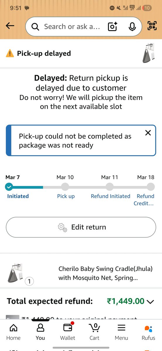 nirbhk's tweet photo. @AmazonHelp @amazonIN 
This is not true. I kept my residence open till late night waiting for the delivery guy to pick up but he/she never showed up. Package was ready. Your executive is reporting false status. https://t.co/ovo6iETF4J