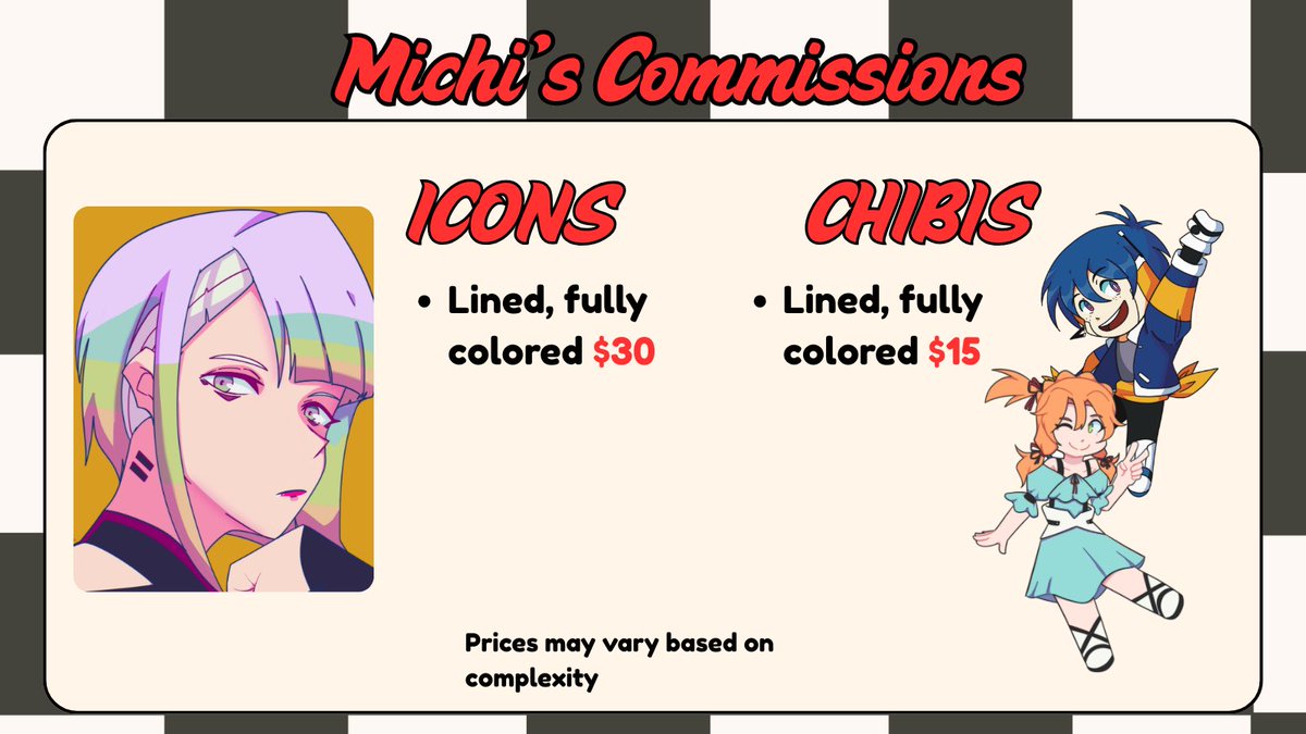 dungeonmichi's tweet photo. I'M OPENING UP COMMISSIONS AGAIN! 🏁
Please DM me if you're interested! 🚗 https://t.co/Dt5R0a65t4