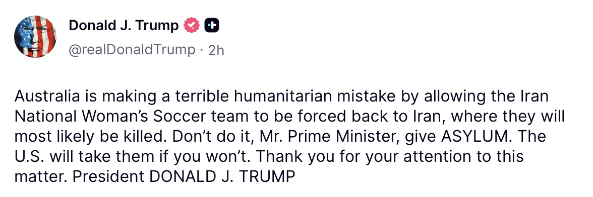 Donald J Trump Posts TruthSocial tweet media