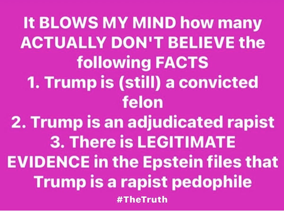 It’s unbelievable how brainwashed, delusional and uninformed these MAGA cult members are. I even had one of them tell me Trump was not in the Epstein files, when his name is in there at least 38,000 times. 🙄😡