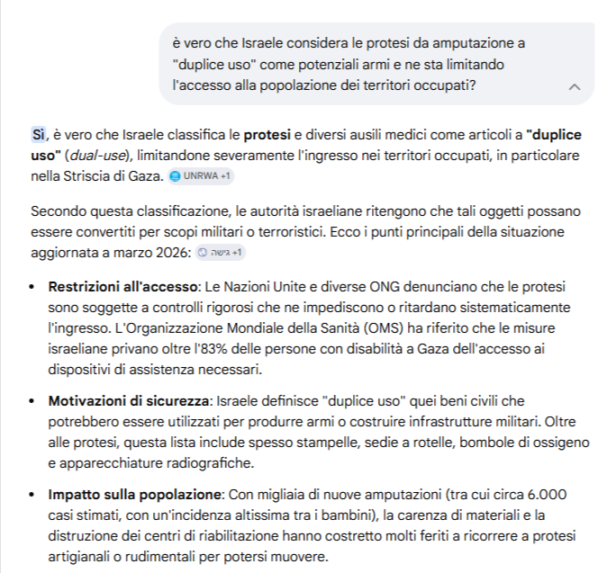 Stefano_Re's tweet photo. Dopo aver creato coi suoi bombardamenti un numero record di amputazioni a Gaza, Israele adesso considera le protesi come oggetti a "duplice uso", cioé "potenziali armi" e ne sta severamente limitando l'ingresso. 
Nemmeno a inventarsele si riuscirebbe a dipingere peggio Israele. https://t.co/UT5IQpKlxo