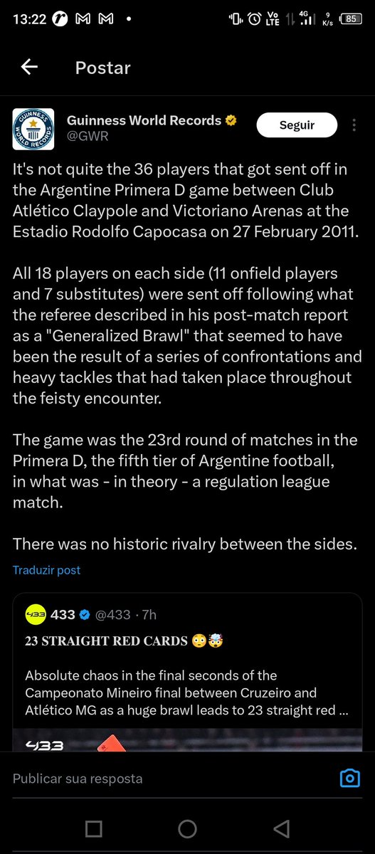 SancaoBr's tweet photo. @GWR Quem foi o corno que disse que era o 23° rodada do campeonato argentino da Série D? Sendo que que era a final de um estadual no Brasil? E pior dizer que foi em fevereiro dia 27 de fevereiro de 2011 sendo  que foi ontem 8 de março de 2026, deleta o post que está feio https://t.co/40fePnWDpU