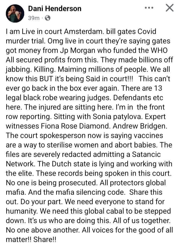Yes!! It's finally coming out!!

Breaking news!

Finally after 6 years.

Vaccines sterilise woman and abort babies. Breaking news from the Netherlands. 
Covid tied to Satanic elites.
The Truth is coming out!

#freehumanity #health #new #covid 

For the ones with questions, follow