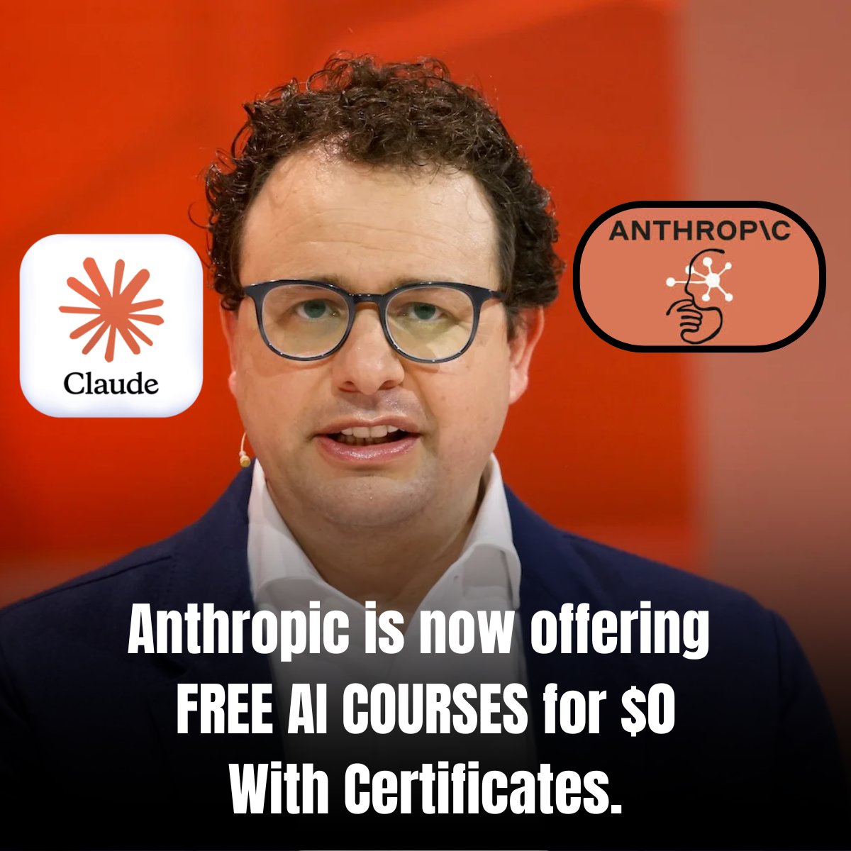 theread_AI's tweet photo. @AnthropicAI just released 13 FREE courses on AI, complete with certificates.

If you’re trying to understand where tools like Claude fit into workflows, this is the most practical learning resources available right now.

Here’s the full catalog, organized by who it’s useful for. https://t.co/XhrfJ9qO2R