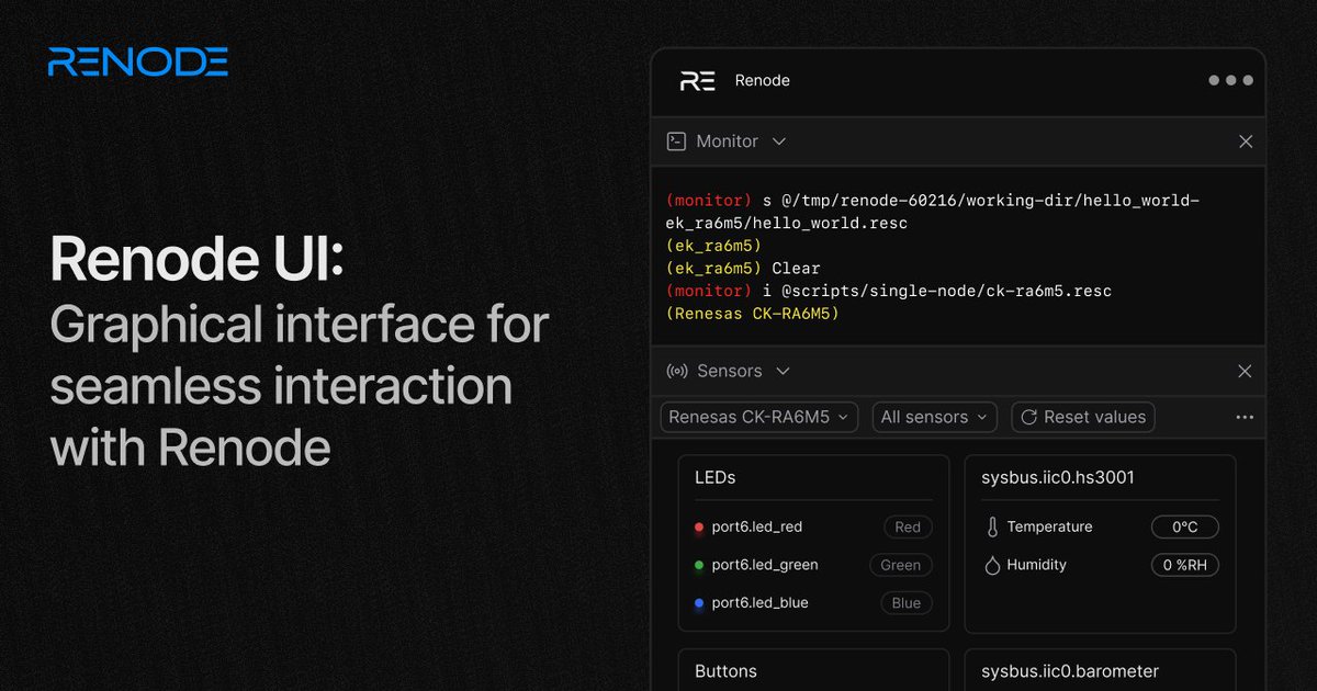 Renode framework tweet media