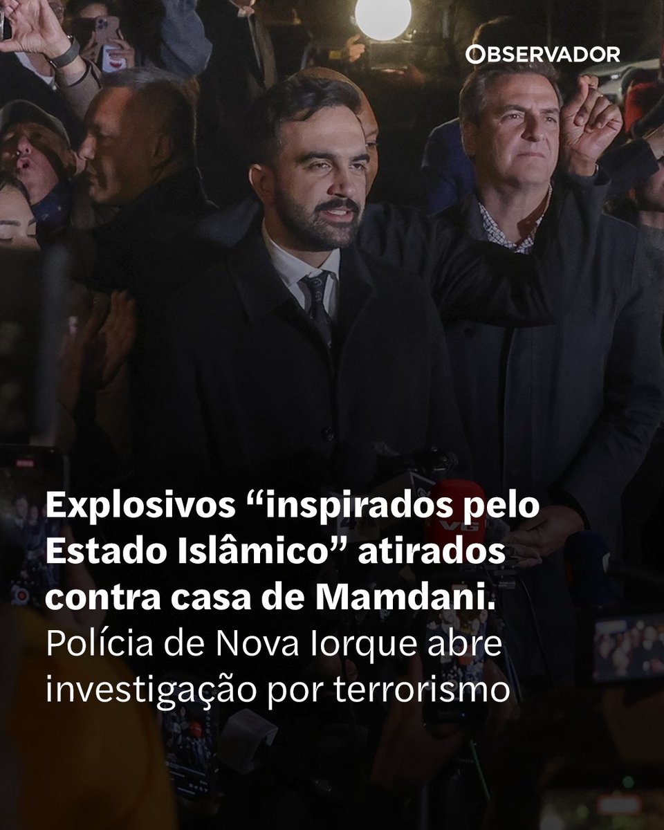 observadorpt's tweet photo. Dois engenhos explosivos "inspirados pelo Estado Islâmico" foram atirados contra a casa oficial do autarca da Cidade de Nova Iorque. Mamdani não estava em casa e os dispositivos não explodiram.

#Terrorismo #NovaIorque #EstadosUnidosDaAmérica #América https://t.co/yRjEHBdanm