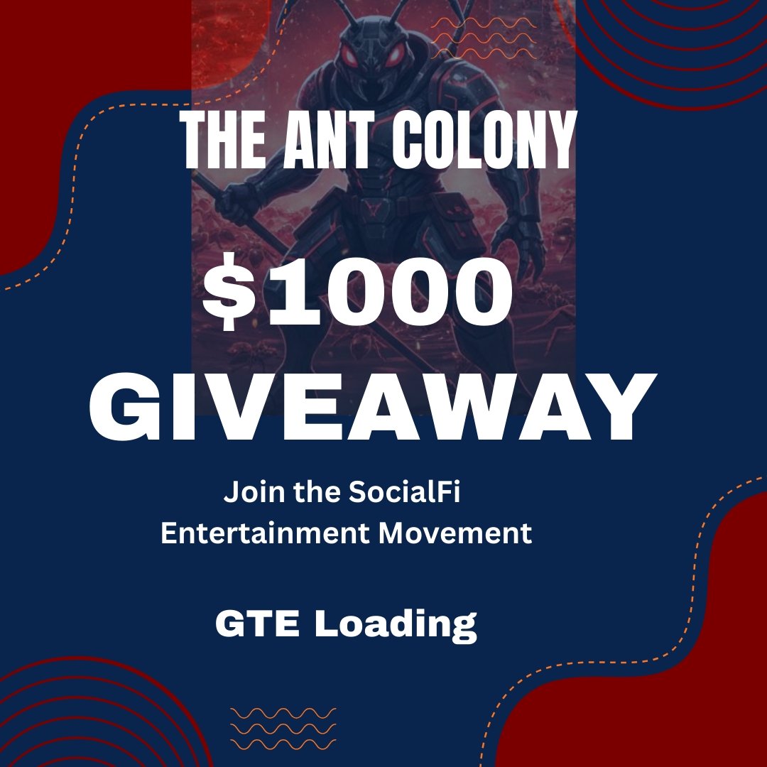 🎁 $1,000 USDT GIVEAWAY 🎁

Celebrate the growth of The Ant Colony with us! We are choosing 10 random winners to win $100 USDT each.

How to win:
❤️ Like
🔁 Retweet
💬 Comment

Make sure you complete all 3 steps to qualify! Winners announced in Time: 48 hours. ⏳👇
#GiveawayAlert