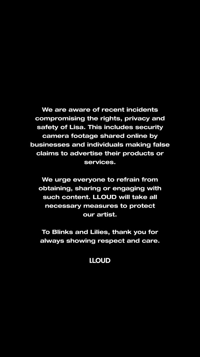JISOO, JENNIE, ROSÉ y LISA siendo defendidas por sus compañías se siente bien y es lo mejor

El odio que ellas reciben diario esta fuera de control y es momento de tomar acciones serias, BLISSOO, ODDATELIER, THEBLACKLABEL y LLOUD sigan así, Los FANS DE VERDAD las apoyamos SIEMPRE