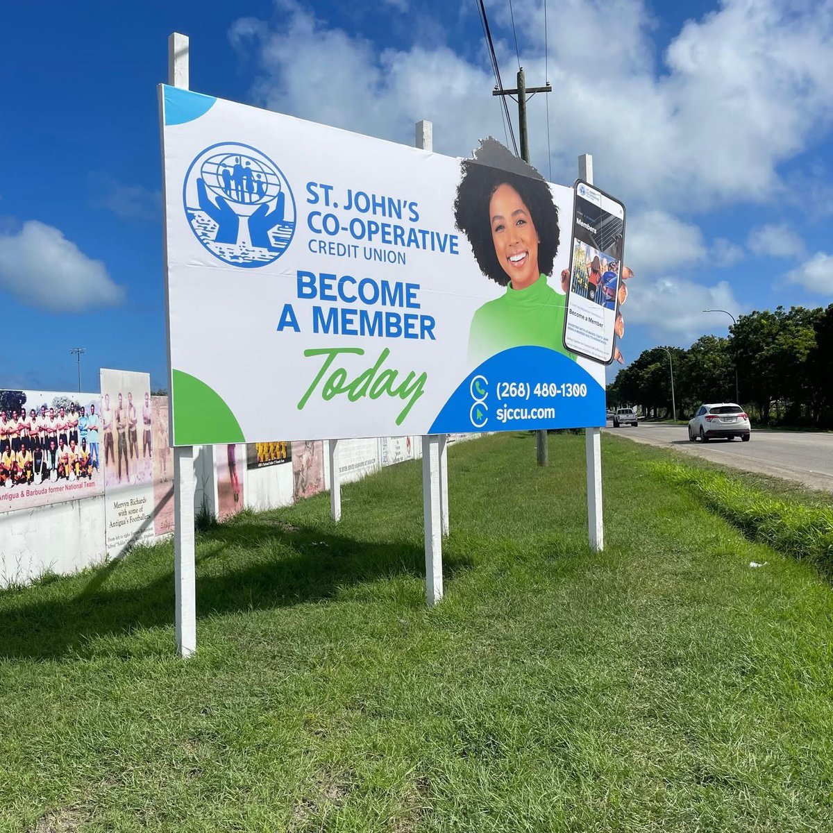 MarketinMachine's tweet image. Boring blends in. We don’t. Our billboards are designed to command attention.

Client: St. John’s Co-operative Credit Union

#TheMarketingMachine #ThinkMarketing #ThinkMachine #MMAntigua #MarketingAgency #AntiguaBarbuda
