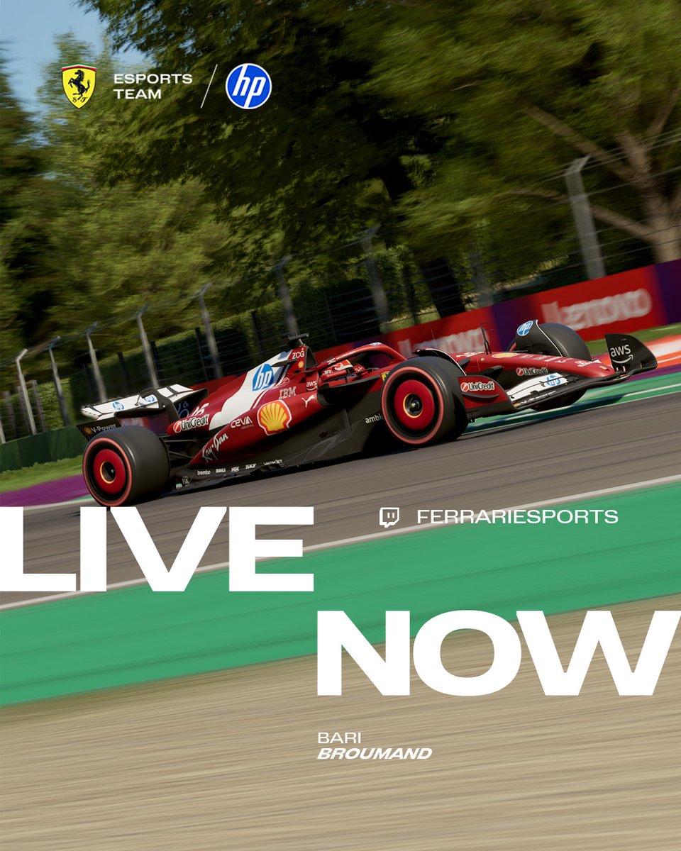FerrariEsports's tweet image. Cancel your plans, it’s time for some open lobbies with @BariBroumand 🙌

Watch now! 👇
📺 twitch.tv/ferrariesports

#FerrariEsports #F125