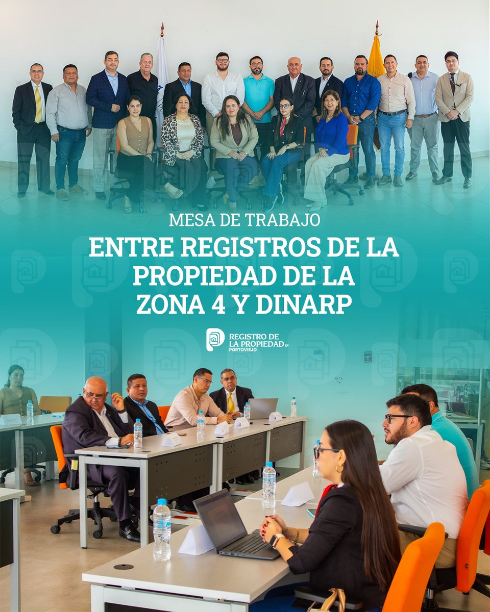 REGISTRO_RPP's tweet photo. Registradores de la propiedad de la Zonal 4 fortalecen la gestión registral en una mesa de trabajo realizada en Portoviejo

Más detalles ➡️ https://t.co/lNlhdj2seM

#Dinarp #Ecuador #Manabi https://t.co/TREKvWBxH1