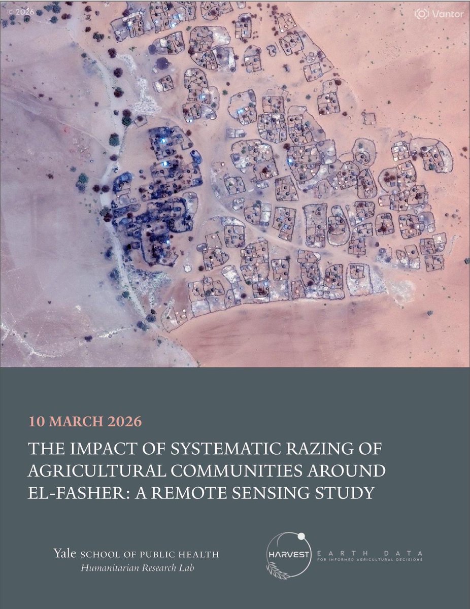 HRL_YaleSPH's tweet image. 📢 MEDIA ALERT 📢 Yale HRL is releasing a major report on RSF’s intentional starvation of El Fasher. 

Press event tomorrow, 10 March, at 9am New York | 1pm London | 2pm Paris | 3pm Johannesburg, Khartoum | 4pm Nairobi, Kampala.

Media register here: us06web.zoom.us/webinar/regist…