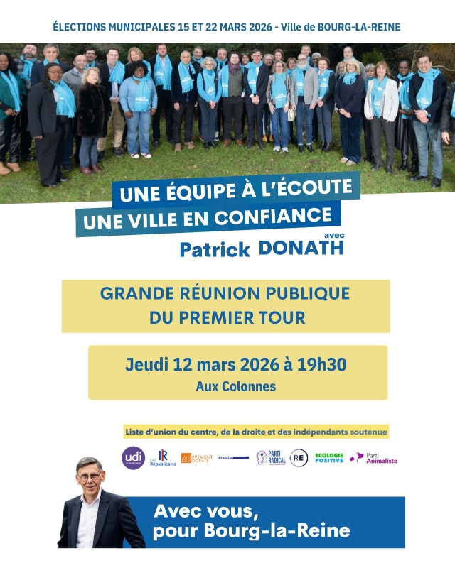 Patrick DONATH 2026 Avec vous, pour Bourg-la-Reine tweet media