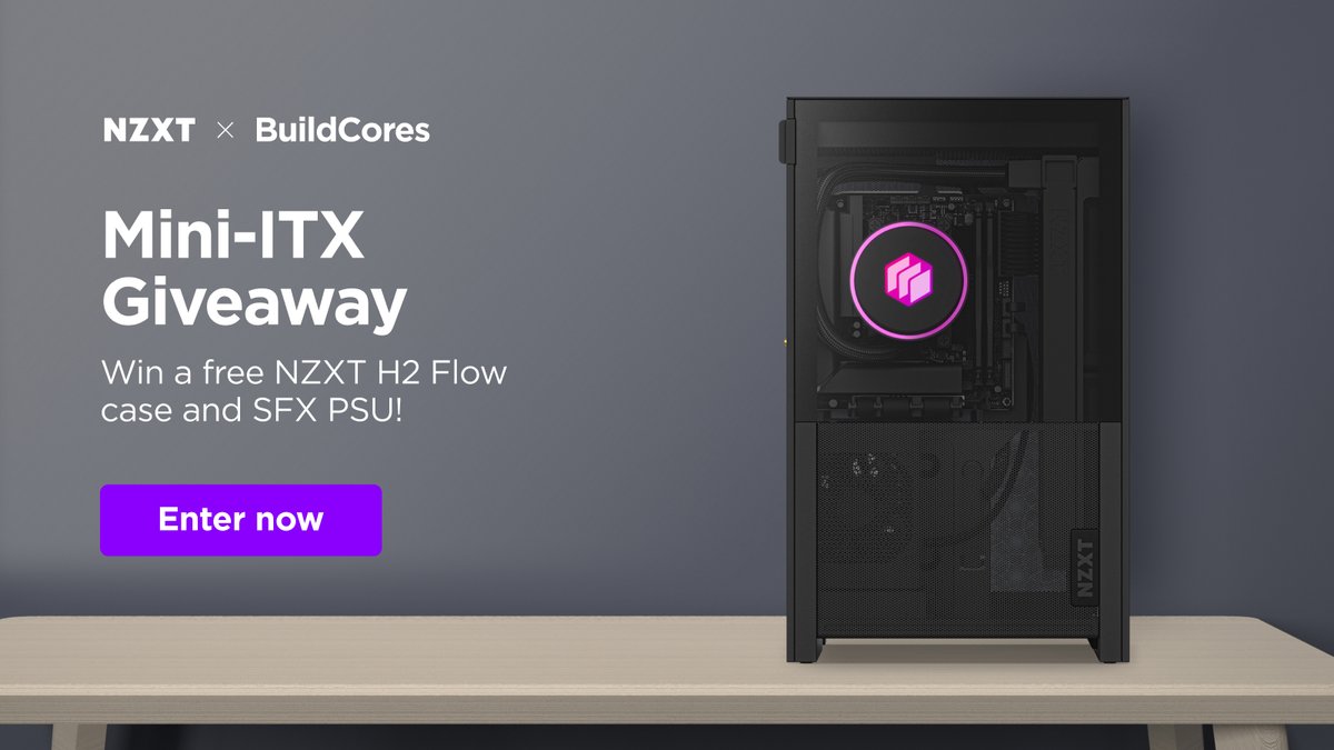 🚨 GIVEAWAY ALERT!

We teamed up with <a href="/BuildCores/">BuildCores</a> to give away a brand-new NZXT H2 Flow mini-ITX case and C850 SFX Gold PSU! ($350 value)

Repost and click here for more entries: nzxt.co/4byHQ3i

No purchase necessary. Open to US residents only. 

#NZXT ⚡ #BuildCores