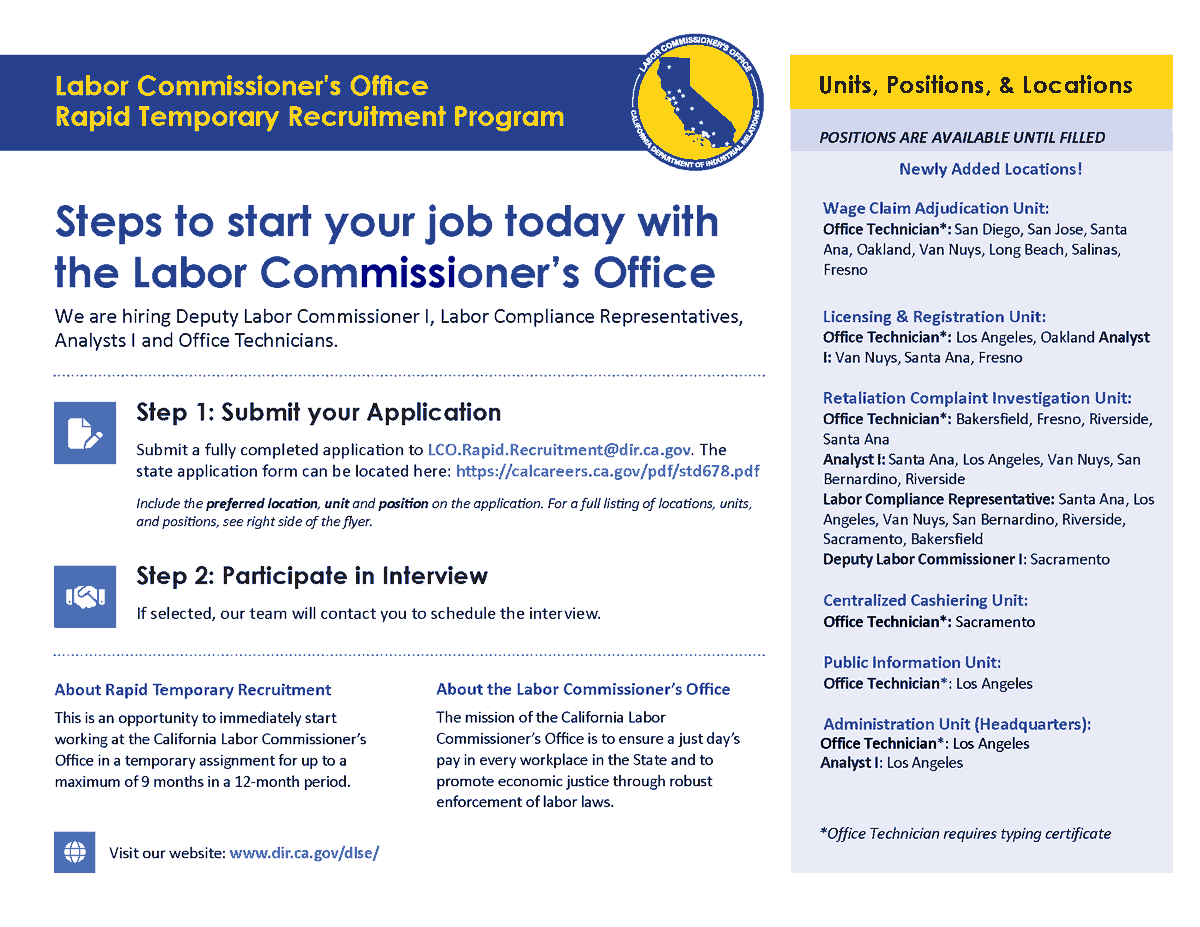 California Department of Industrial Relations tweet media