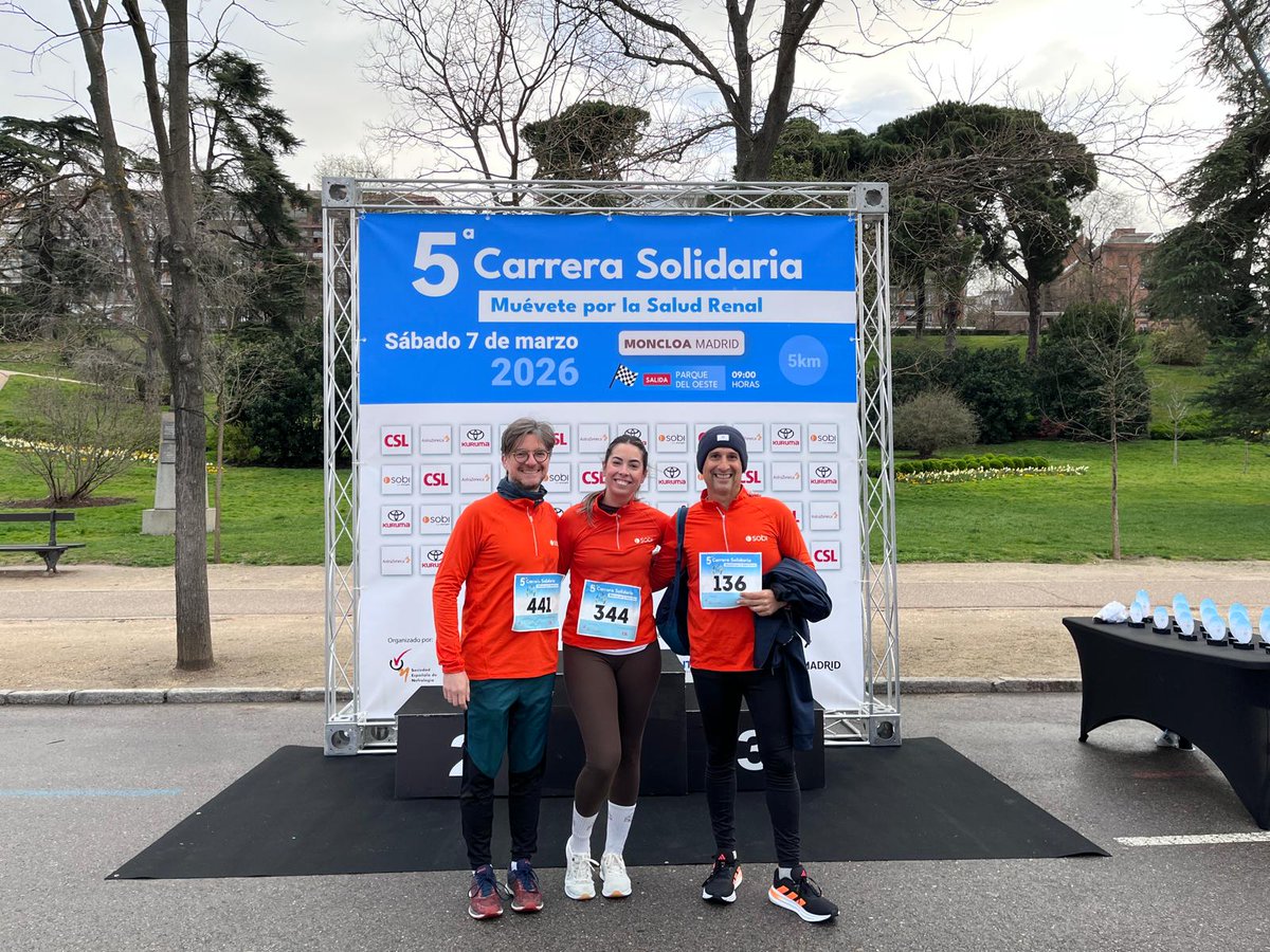 Sobi_Iberia's tweet photo. Queremos dar la enhorabuena a @SENefrologia por la organización de la V Carrera Solidaria “Muévete por la Salud Renal”, con motivo del #DíaMundialdelRiñón.
¡Gracias por contar con nosotros!
Os compartimos imágenes de nuestra participación.
#ImpactoPositivo
#CompromisoCERcano https://t.co/OfpugSZXia