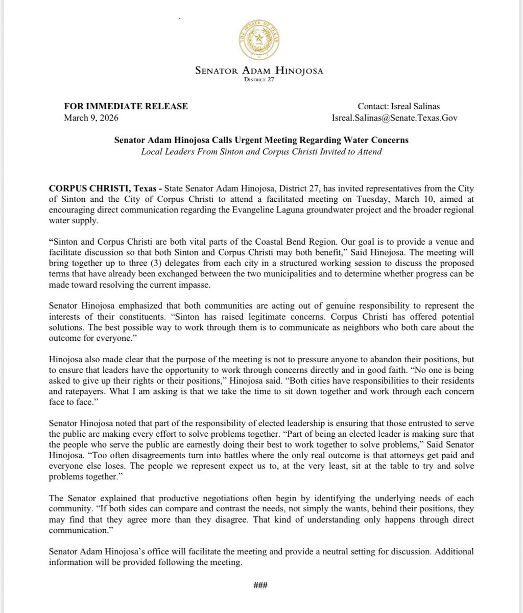 ElectAHinojosa's tweet photo. Too often disagreements turn into battles where the only real outcome is that attorneys get paid and everyone else loses. The people we represent expect us to, at the very least, sit at the table to try and solve problems together. https://t.co/9z1vXXQ07p
