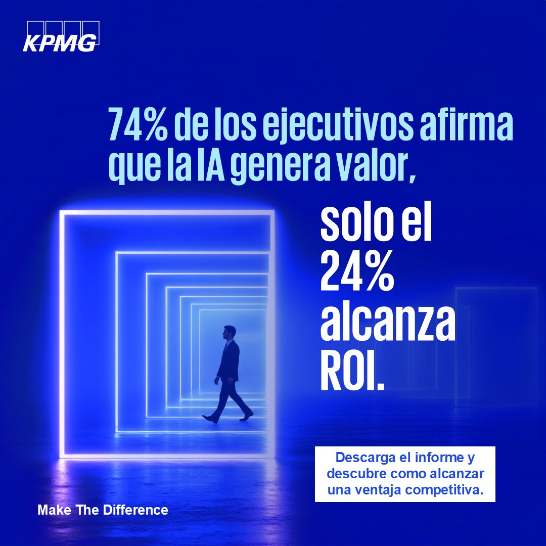 La IA está creando oportunidades reales, pero el verdadero reto es escalar el impacto y capturar retorno sostenible. 👨🏻‍💻

✅ Menos de 1 de cada 4 organizaciones logra ROI en múltiples casos de uso.

Descárgalo aquí y redefine cómo mides el valor de la IA ➡️ ow.ly/ZLiT50YhjAX