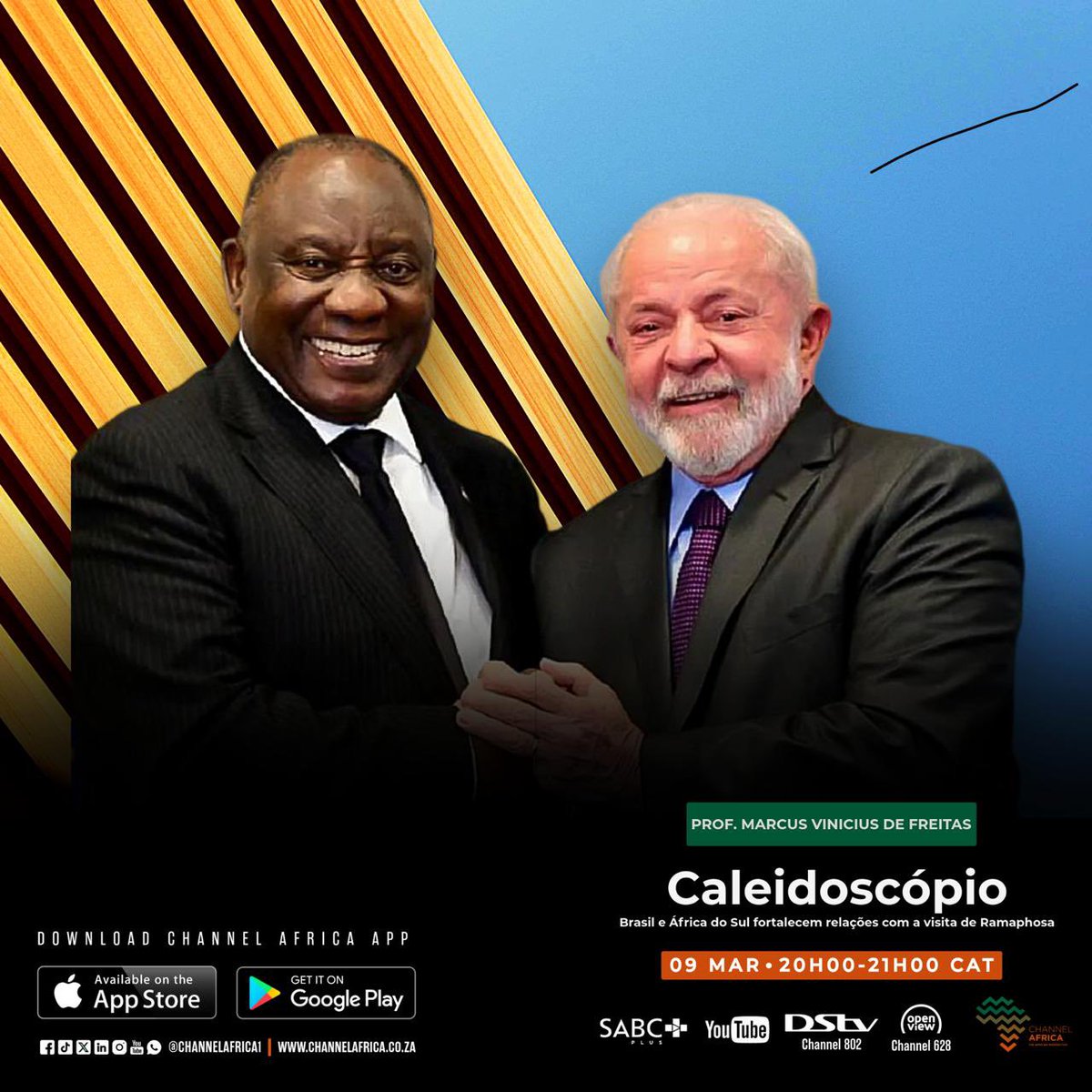 [COMING UP] @ 20:00 until 21:00 CAT. 

#Caleidoscópio with Mariamo Khumalo and the team. 

Tune In
📺:@SABCPlusapp | DSTV 802| Open View 628
🔗: channelafrica.co.za/channelafrica/
