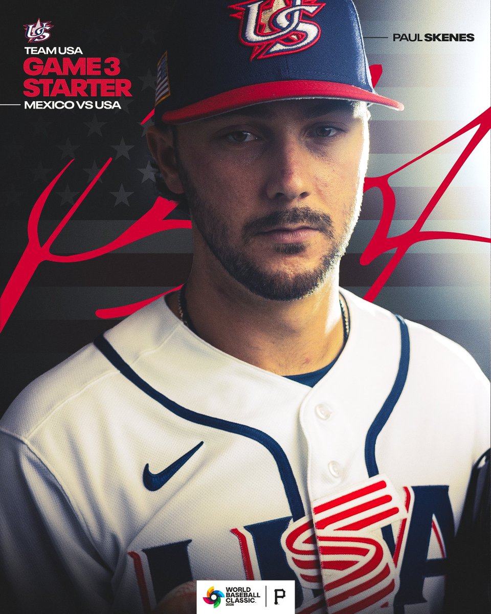Pirates's tweet photo. 𝐀𝐦𝐞𝐫𝐢𝐜𝐚'𝐬 𝐀𝐜𝐞 🇺🇸

catch @Paul_Skenes on the mound tonight at 8. https://t.co/164VcebeNa